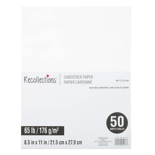 12 Packs: 50 ct. (600 total) 8.5&#x22; x 11&#x22; Cardstock Paper by Recollections&#x2122;